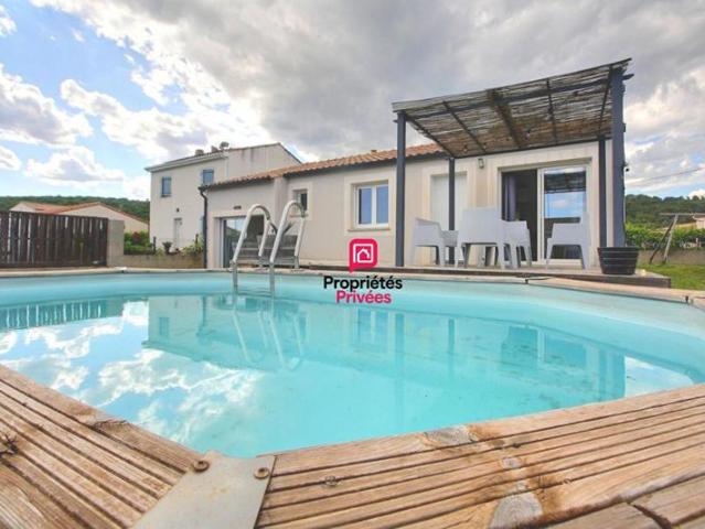 Maison 3 chambres 92 m² de plain pied avec piscine à Vacquieres