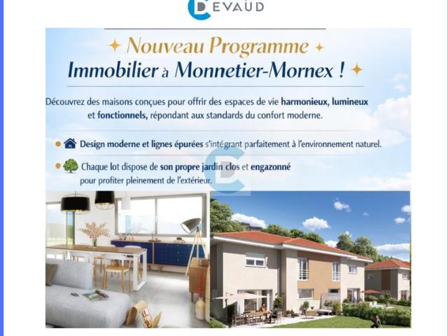 Maison 3 chambres de 108 m2 avec garage à Monnetier Mornex