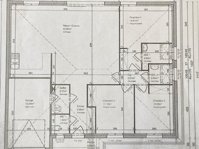 maison 3 chambres, garage