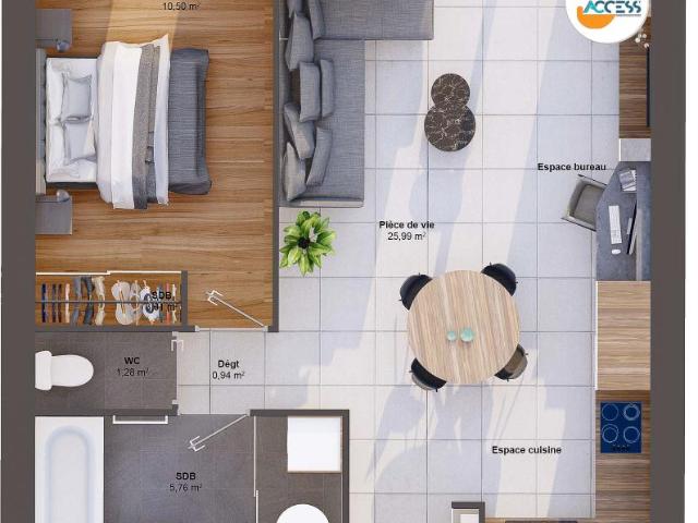 Maison 3 pièces 44 m2