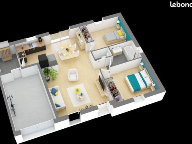 Maison 3 pièces 63 m²