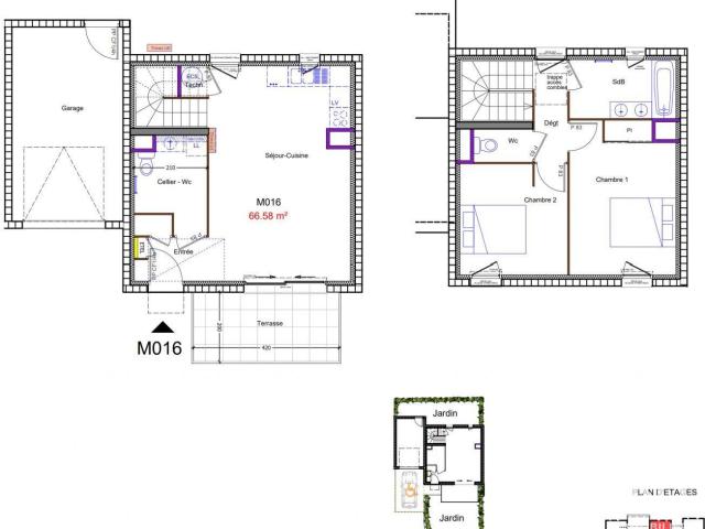 Maison 3 pièces 66 m²