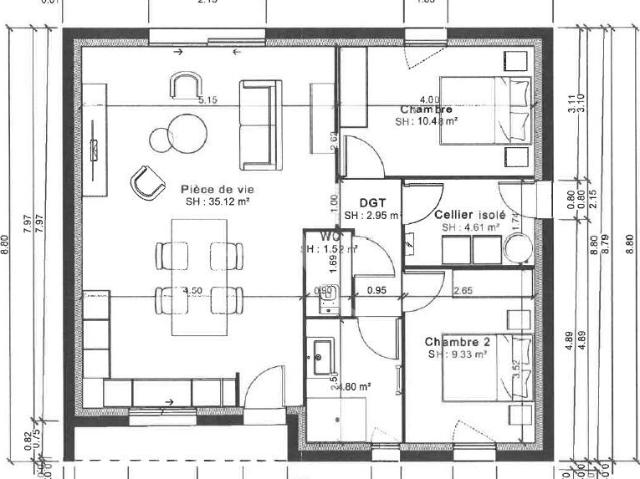 Maison 3 pièces 69 m²
