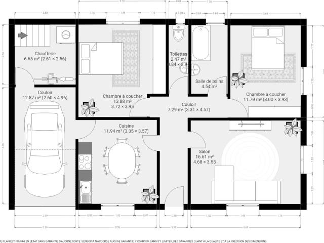 Maison 3 pièces, 71 m² à louer à Le Buisson de Cadouin 24480