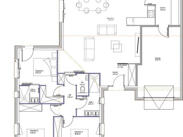 Maison 101.7 m² avec terrain à SAINT GERMAIN DE MARENCENNES