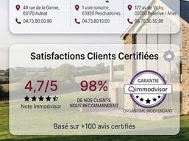 Maison 130 m² avec terrain à ROMAGNAT 63