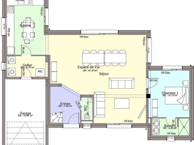 Maison 143.57 m² avec terrain à VARENNES SUR LOIRE 49