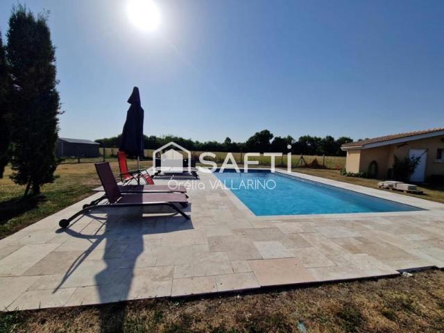 Maison 156 m2 4 chambres, piscine et grand jardin