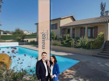 Maison 4 Chambres Dont 1 suite parentale Garage Piscine Pool House Jardin Terrasse Au calme absolu Jolie vue dégagée