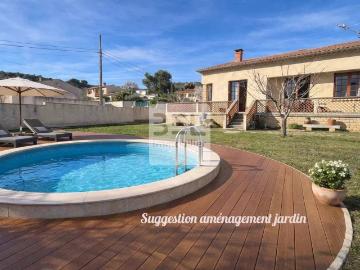 Maison 4 chambres + pièce indépendante grand Jardin 160m² Laudun l'Ardoise