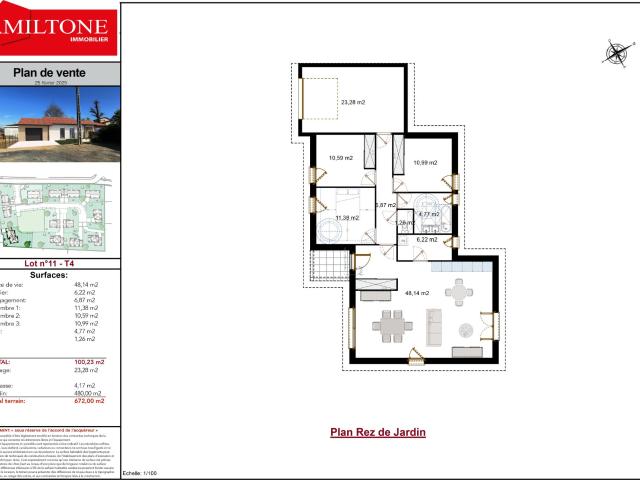 Maison 4 pièces 100 m²