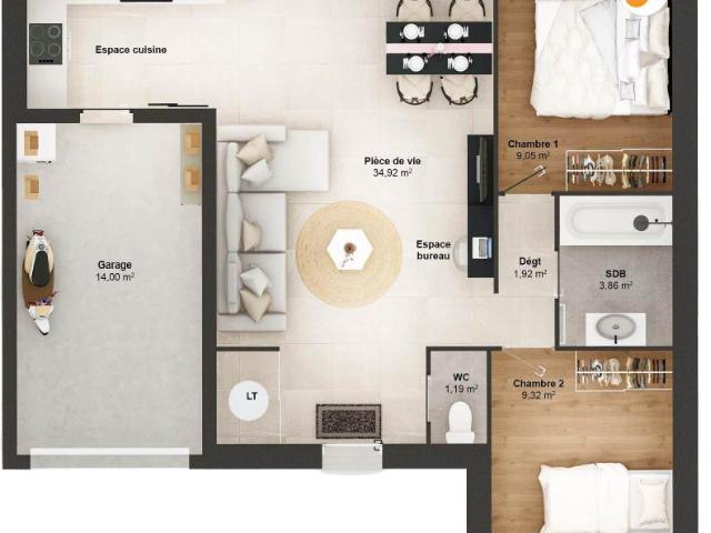 Maison 4 pièces 60 m2