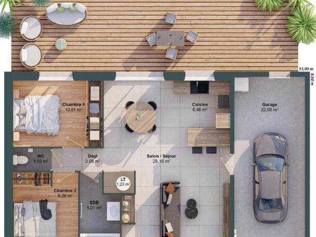 Maison 4 pièces 65 m2