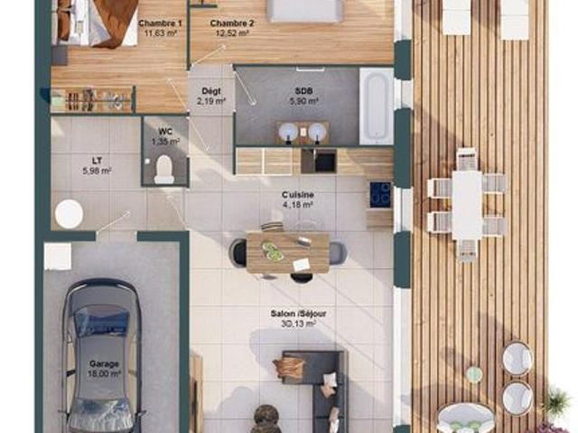 Maison 4 pièces 74 m²