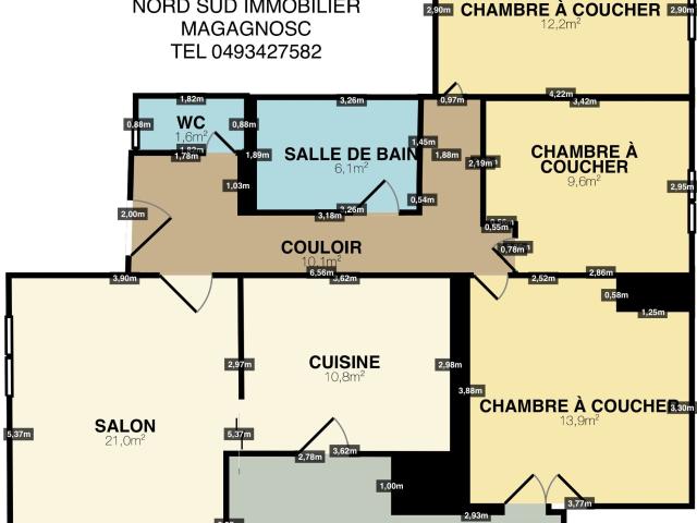 Maison 4 pièces, 91 m² à louer à Grasse 06130