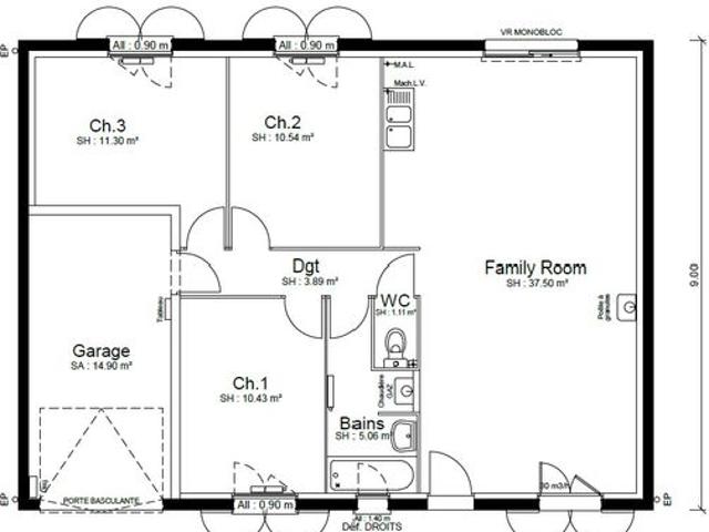 Maison 4 pièces 79 m²