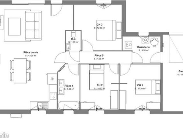 Maison 4 pièces 95 m²