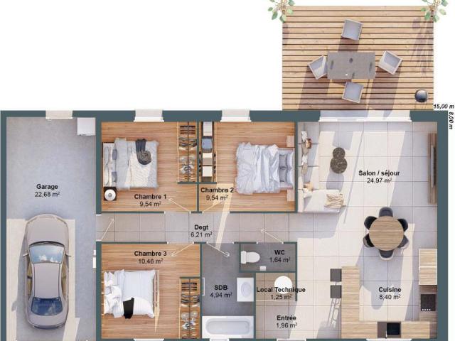 Maison 5 pièces 79 m2