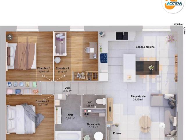 Maison 5 pièces 79 m2