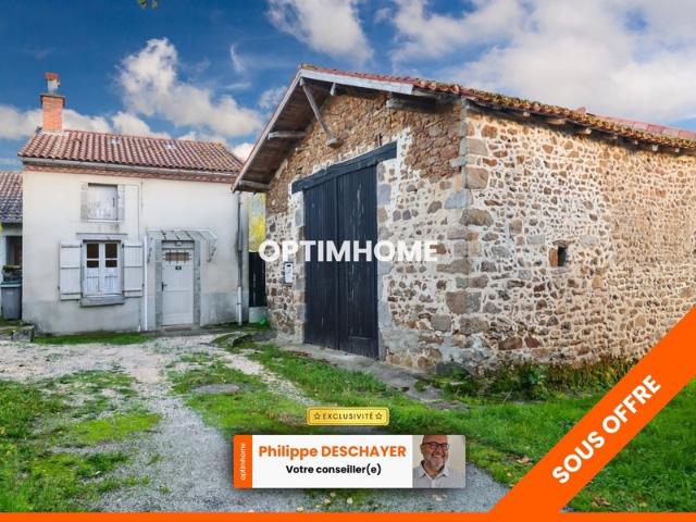 Maison 5 pièces 85 m² plain pied 2 chambres sur parcelle terrain de 900 m² + grange MAGNAC LAVAL 87