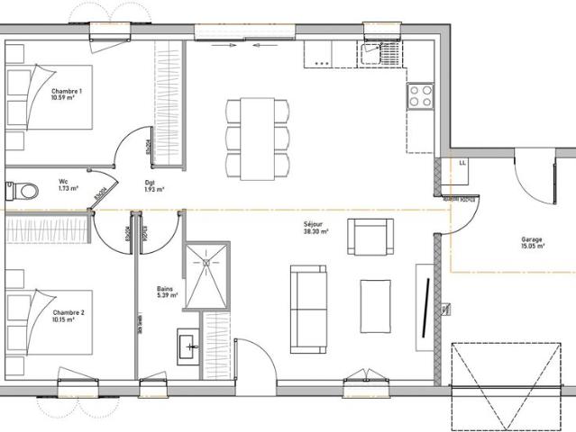 Maison 68.1 m² avec terrain à SURGERES