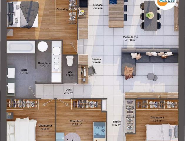 Maison 6 pièces 102 m2
