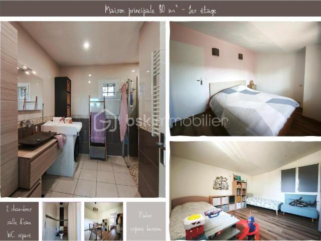 Maison 80m² + studio indépendant 27m² – parcelle 7800 m² – Vue exceptionnelle