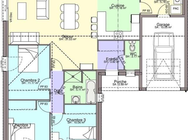 Maison 94.13 m² avec terrain à SAINTE PAZANNE 44