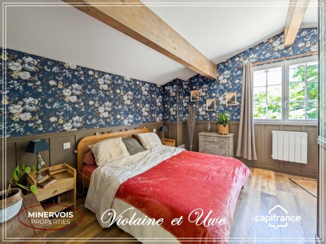 MAISON CONTEMPORAINE À OSSATURE BOIS – DPE A – PISCINE AU SEL – LA CAUNETTE