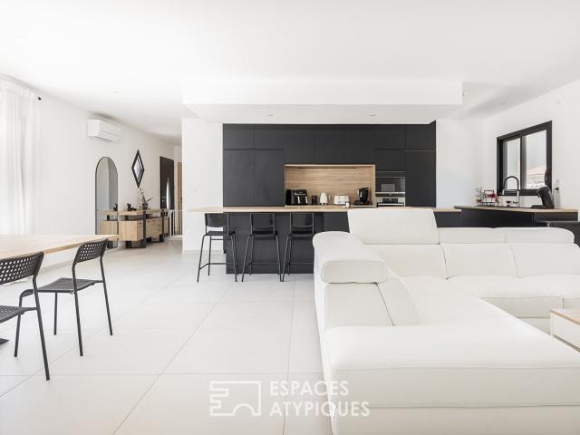 Maison contemporaine avec piscine, en lisière de Launaguet 153m² Toulouse