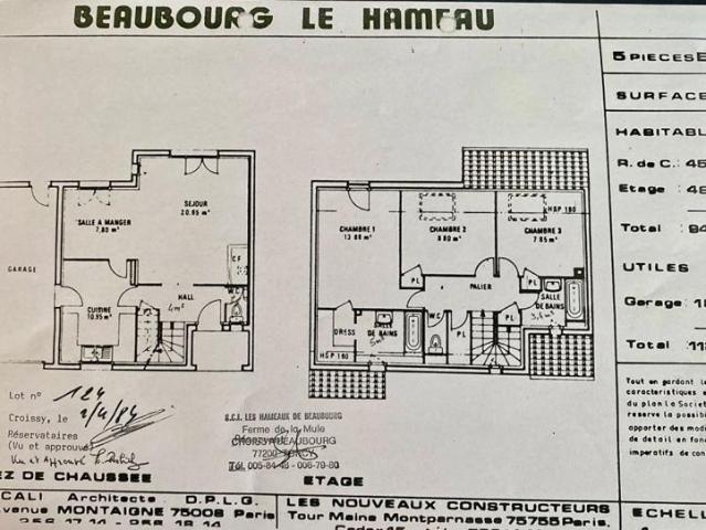 Maison Croissy Beaubourg 5 pièce s 94 m2