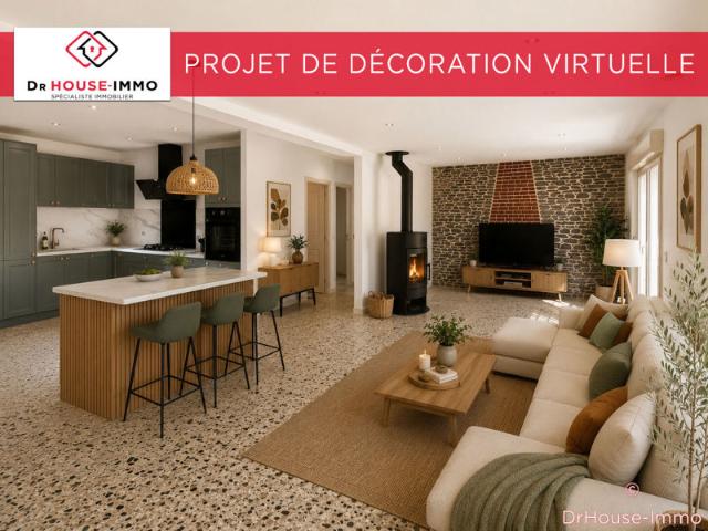 Maison à vendre à Nogent le Bernard 72110 Pavillon rénové de 85 m², 2 chambres, sous sol complet, terrain de 1 335 m² DPE D