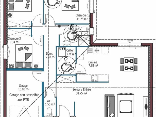 Maison à construire à Saugnac et Cambran 40180