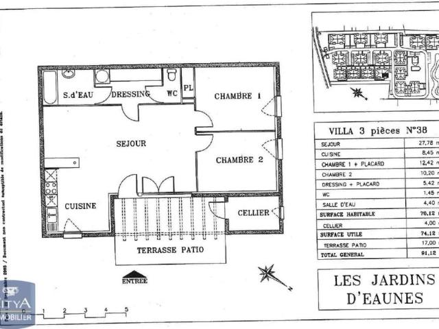 Maison à louer 3 pièces 70.2m²