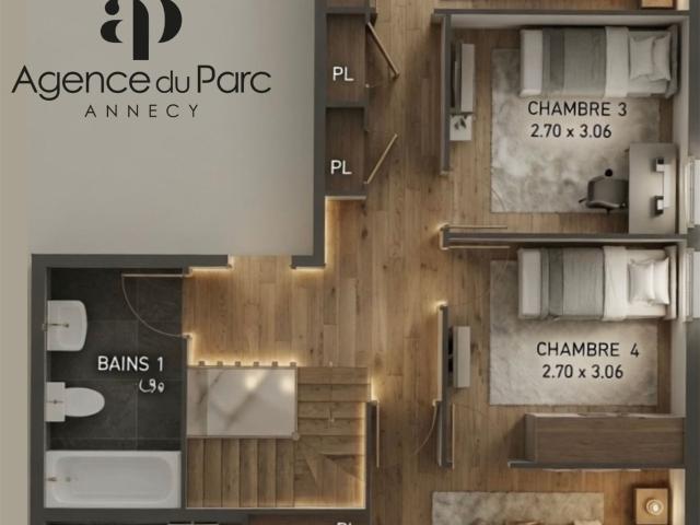 Maison appartement avec jardin Vieugy 131m² Annecy