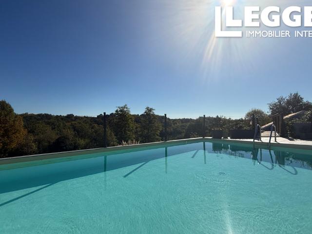 Maison atypique avec piscine au sel, domotique, studio indépendant et vue dégagée à 10 minutes de Bergerac
