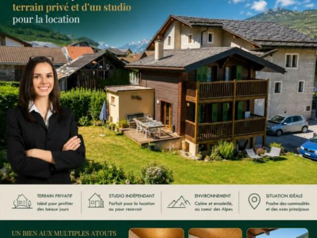 Maison au centre de Réchy