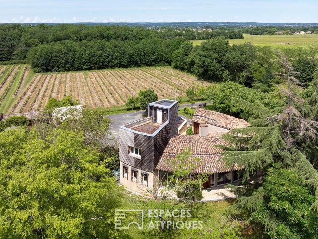 Maison d'architecte aux courbes audacieuses en plein coeur d. 154m² Lamonzie Saint Martin