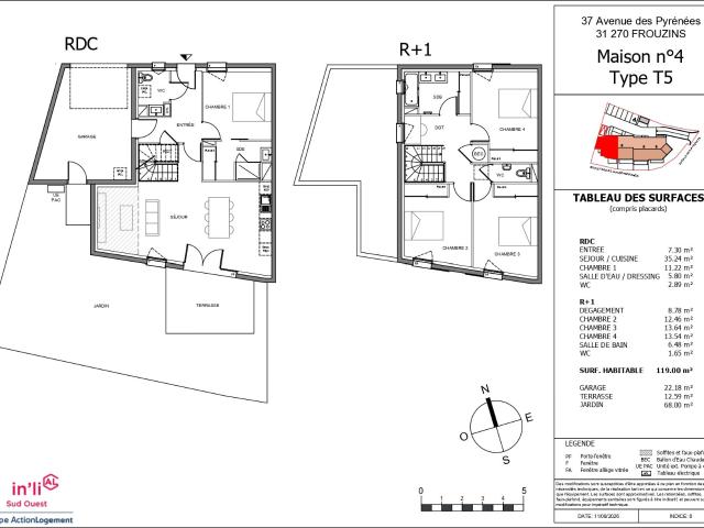 Maison de 119 m² à FROUZINS