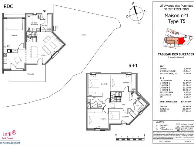 Maison de 124.15 m² à FROUZINS