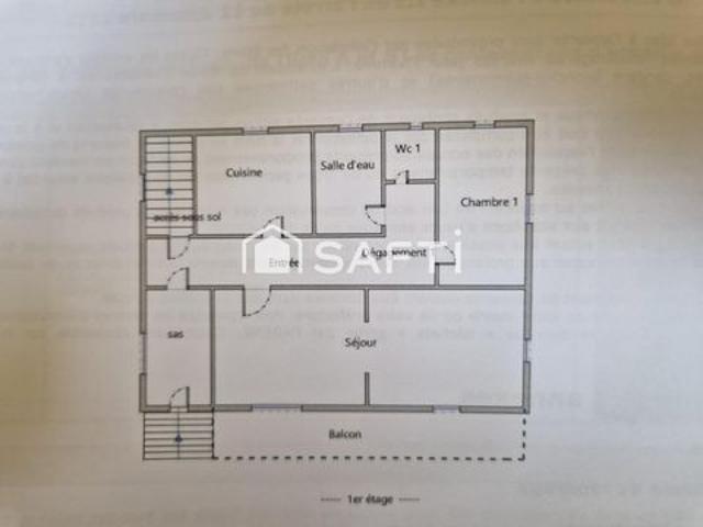 Maison de 91m², avec garage et jardin de 648m²