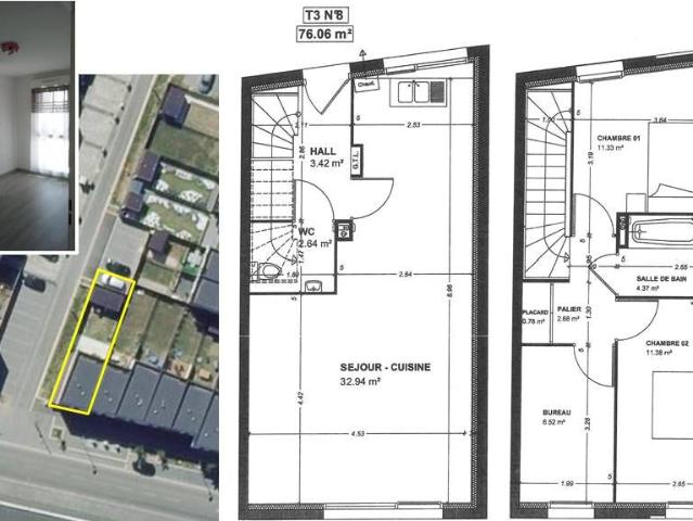Maison de 76m2 à louer sur Sin le Noble