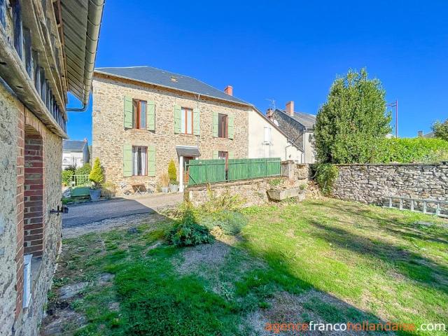 Maison de caractère avec grange et terrain 152m² La Croisille sur Briance
