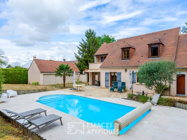 Maison de charme réinventée à Vétheuil avec piscine et dépendance