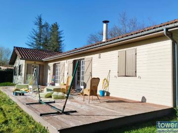 Maison de plain pied 111m2 avec 3 chambres, garage/dépendanc