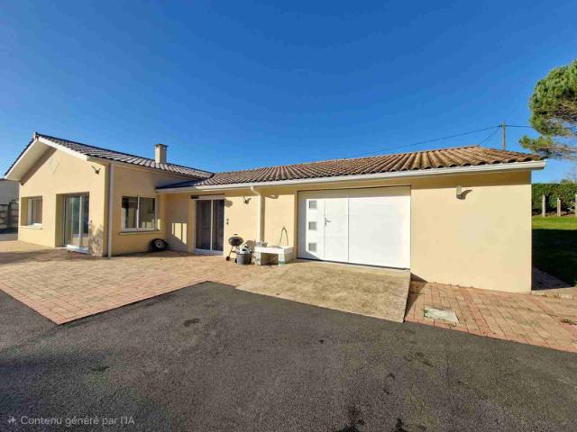 Maison de plain pied avec 2 logements avec garages