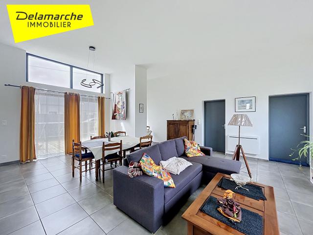 Maison de plain pied moderne et pratique de 2023 en Ossature bois à Ponts 50300 4 pièces et un garage aux abords immédiats des accès de l'A 84 entre RENNES et CAEN