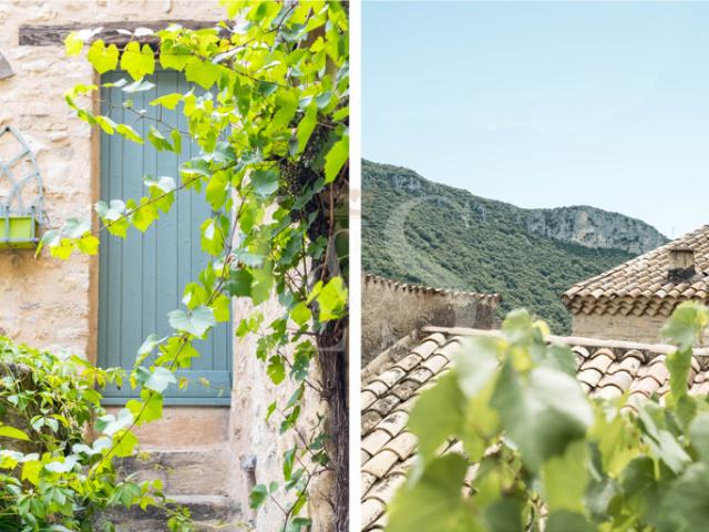 Maison de village avec terrasse tropézienne, cour intérieure