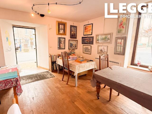 Maison de ville avec 2 locaux commerciaux, 2 appartements et cour