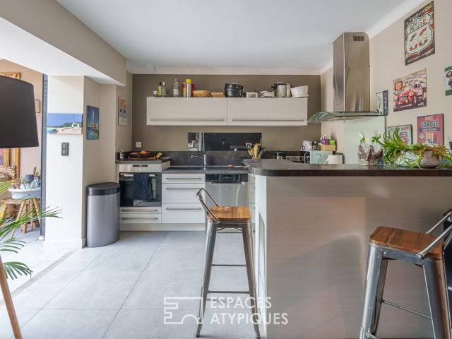 Maison des années 50 rénovée esprit loft